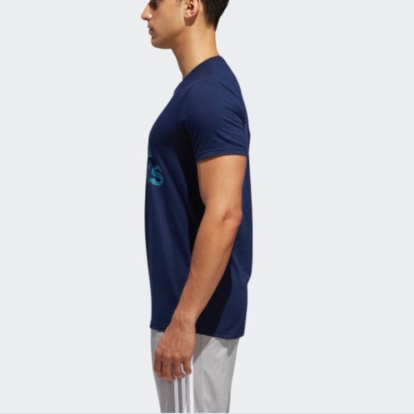 50% sale Adidas T-shirt NEW blue with 2 Xl - Picture 4 of 7